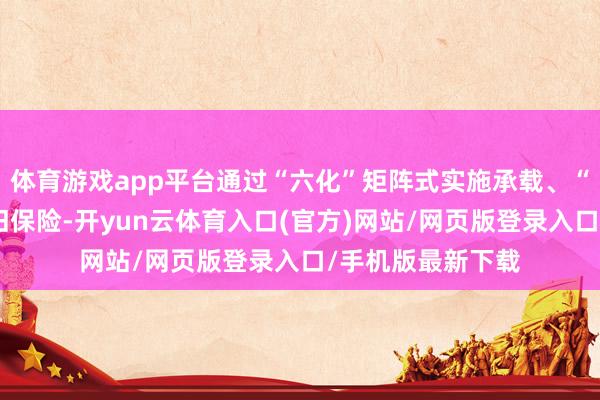 体育游戏app平台通过“六化”矩阵式实施承载、“三维”赋能式守旧保险-开yun云体育入口(官方)网站/网页版登录入口/手机版最新下载