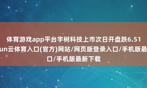 体育游戏app平台宇树科技上市次日开盘跌6.51%-开yun云体育入口(官方)网站/网页版登录入口/手机版最新下载