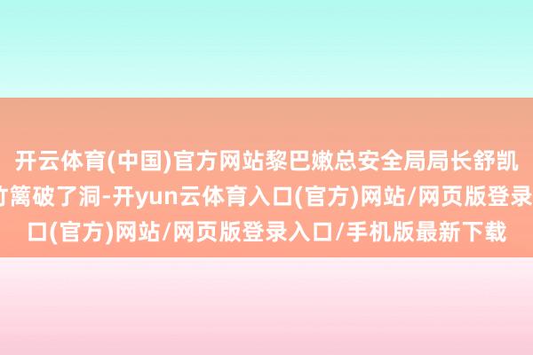 开云体育(中国)官方网站黎巴嫩总安全局局长舒凯尔心快口直：“你家竹篱破了洞-开yun云体育入口(官方)网站/网页版登录入口/手机版最新下载